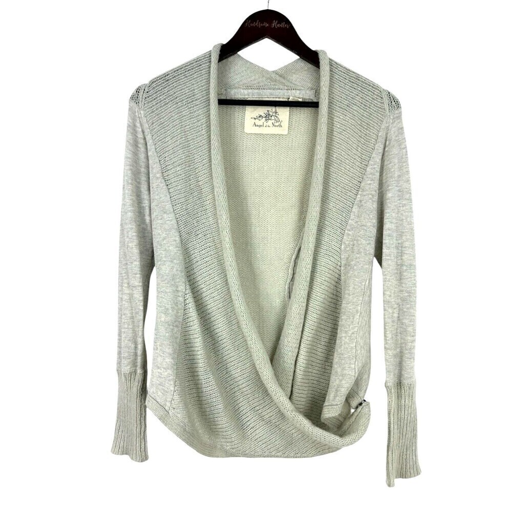 Anthropologie XS Angel of the North Lille Wrap Open Cardigan Sweater Wool Blend